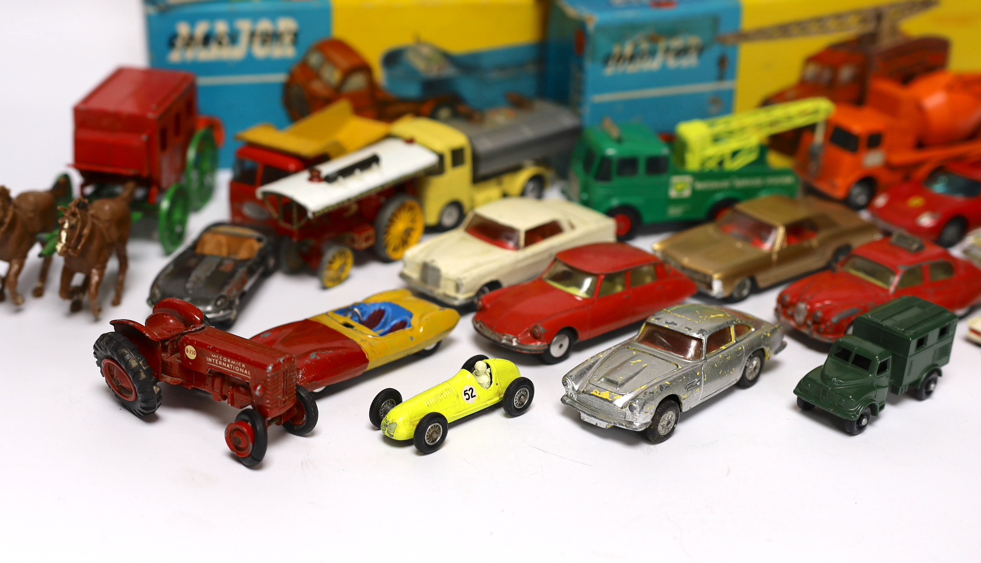 A collection of Corgi Toys, Matchbox Series and Britains diecast vehicles (23)